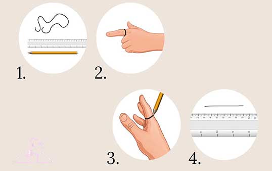 راهنمای اندازه گیری سایز انگشتر زنانه