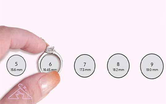 راهنمای اندازه گیری سایز انگشتر زنانه